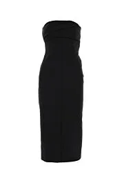 Black polyester blend dress    