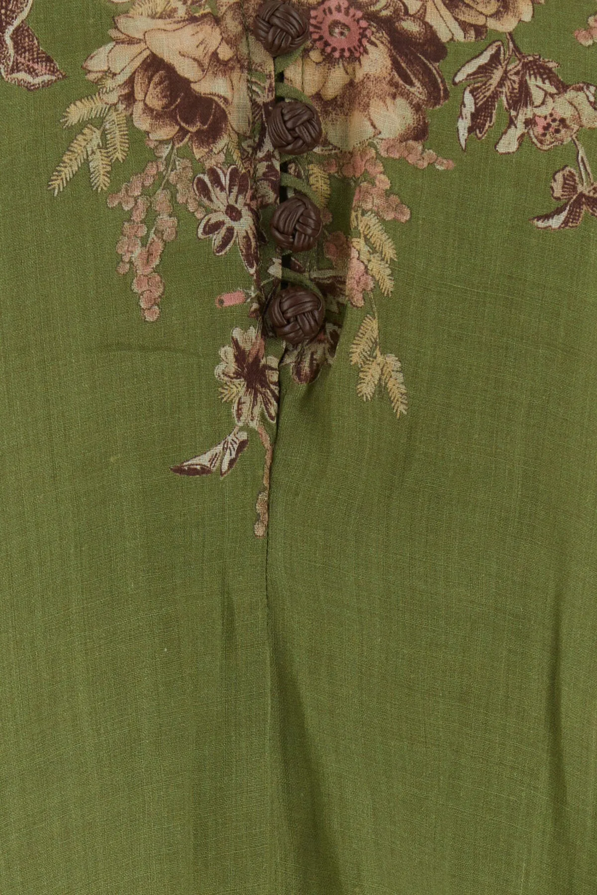 Olive green ramie Ottie dress    
